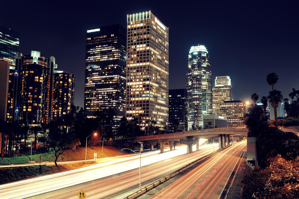 vue de nuit de Los Angeles