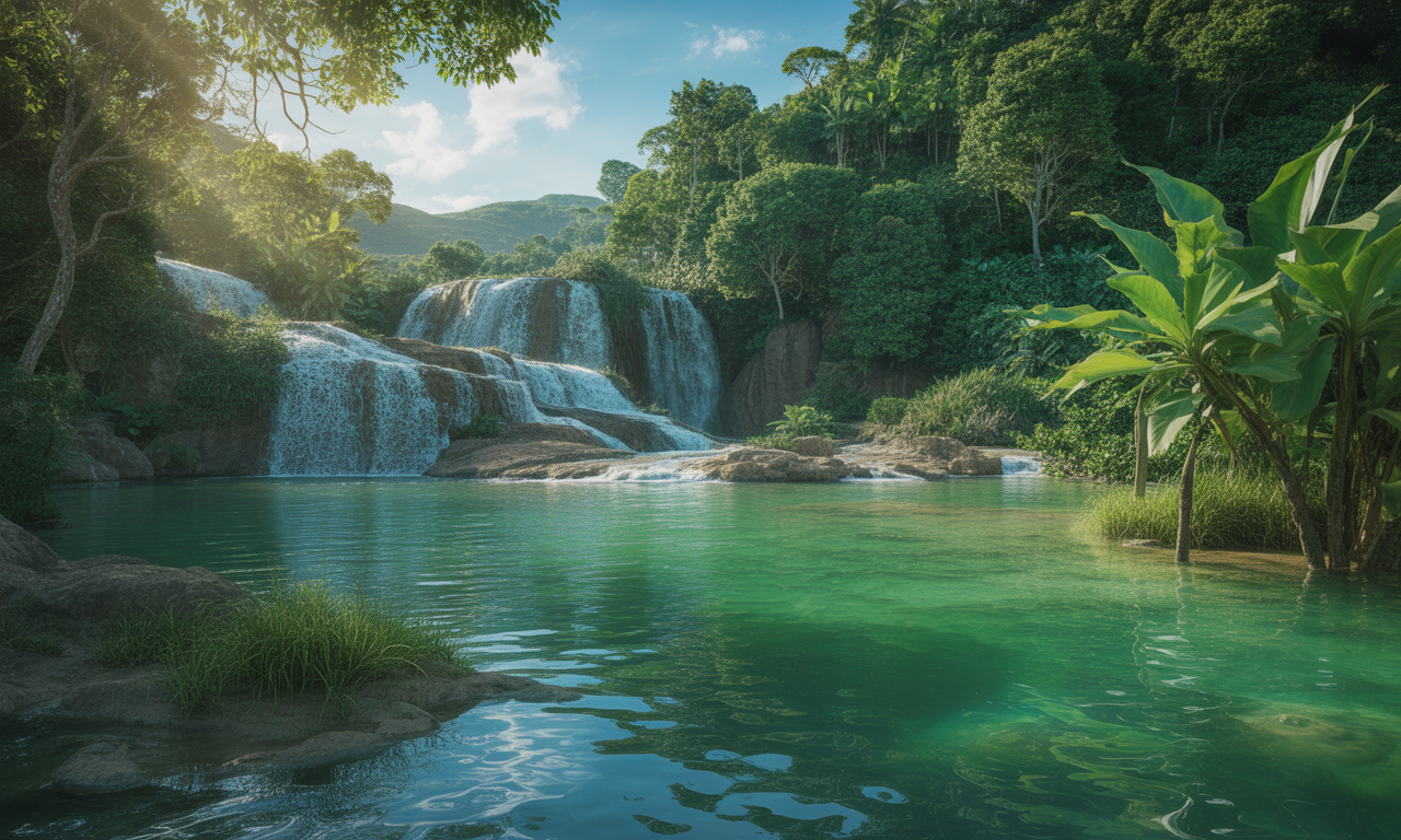 découvrez la cascade d'agaras, une chute naturelle enchanteur aux eaux couleur émeraude. un lieu idéal pour les amoureux de la nature et les aventuriers en quête de paysages époustouflants.