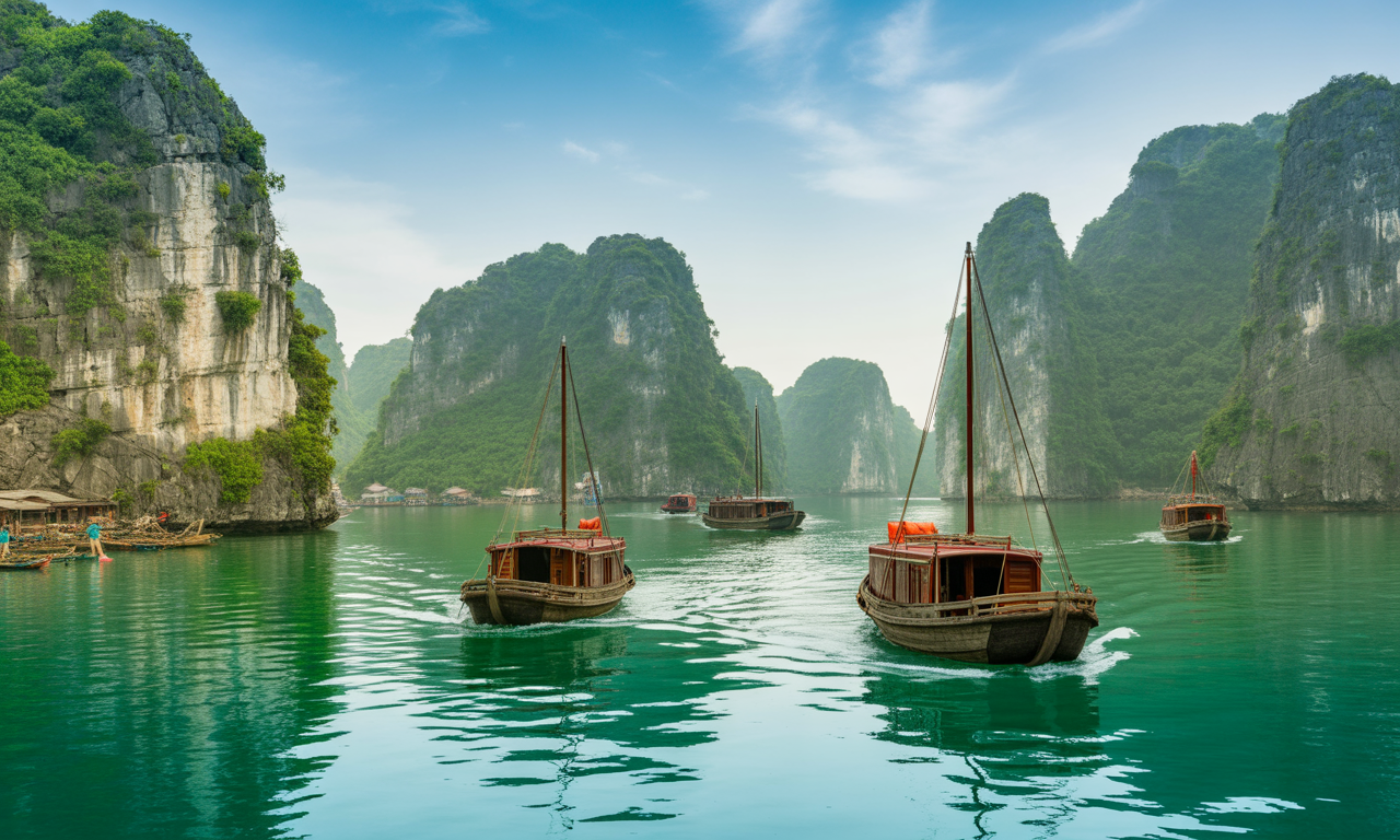 découvrez les plus belles baies du vietnam dans notre guide complet : de l’emblématique baie d’ha long à la paisible baie de ninh binh. conseils, activités et infos pratiques pour un voyage inoubliable entre mer et montagnes.