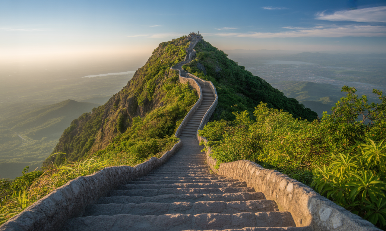 découvrez le mont tapyas, un sommet impressionnant offrant un sentier enchanteur et une vue imprenable sur la région. gravissez ses 700 marches et vivez une expérience inoubliable au cœur de la nature.