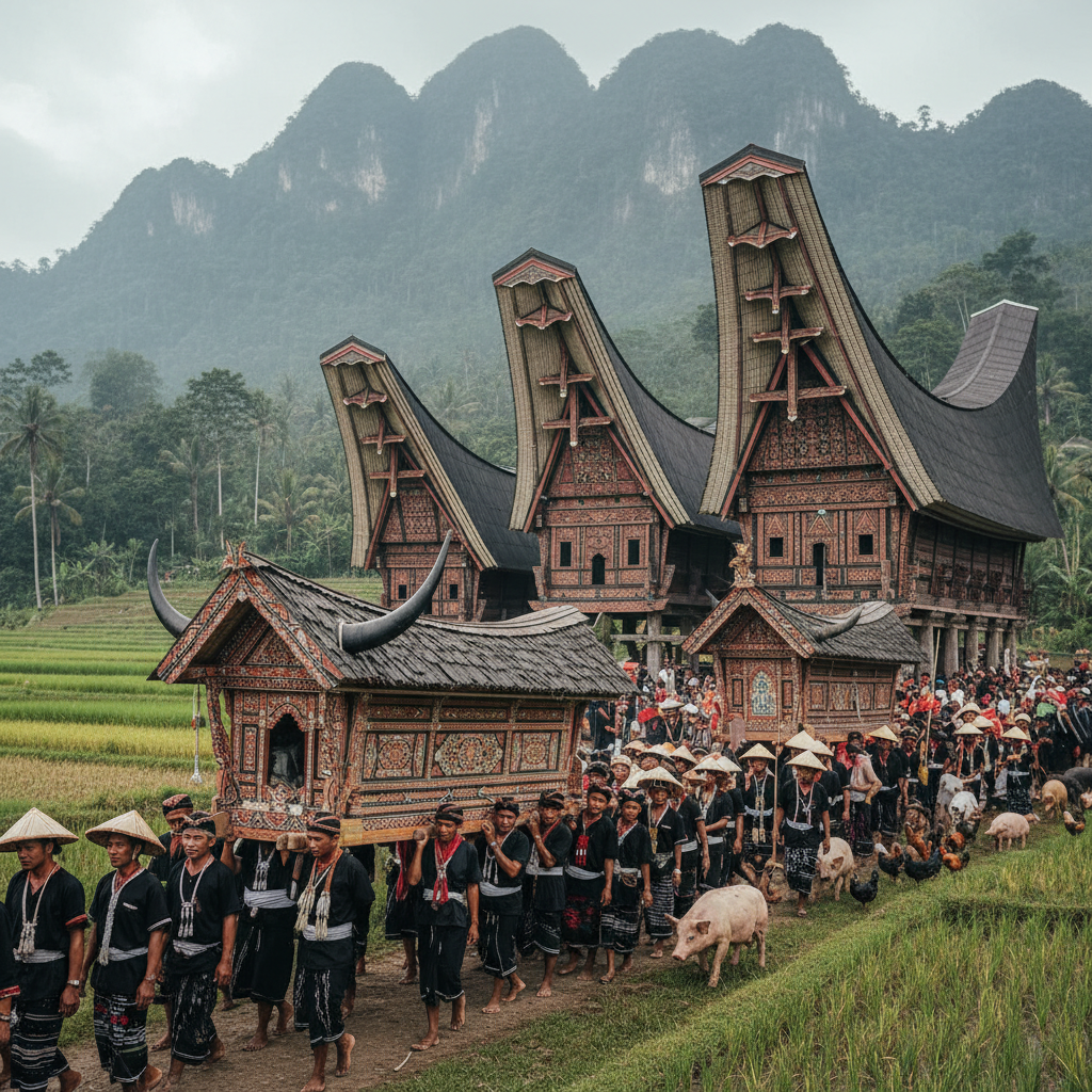 découvrez tana toraja en indonésie, une région fascinante réputée pour ses traditions funéraires uniques et ses paysages mystiques, entre villages ancestraux et montagnes spectaculaires. plongez au cœur d’une culture authentique et d’un patrimoine exceptionnel.