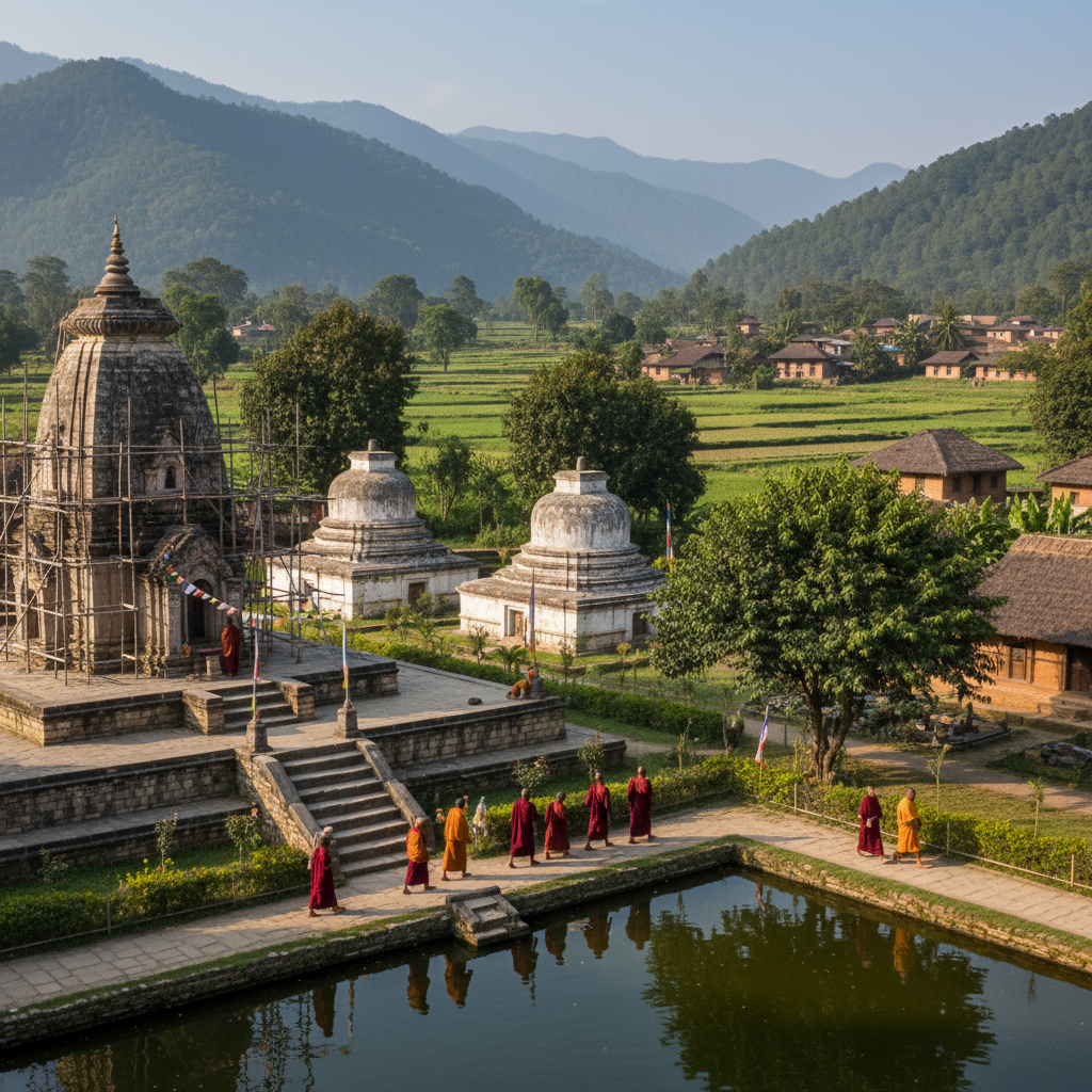 découvrez lumbin, un village authentique en inde niché dans la vallée, et explorez ses attractions uniques, ses paysages pittoresques et ses traditions locales pour une immersion culturelle inoubliable.