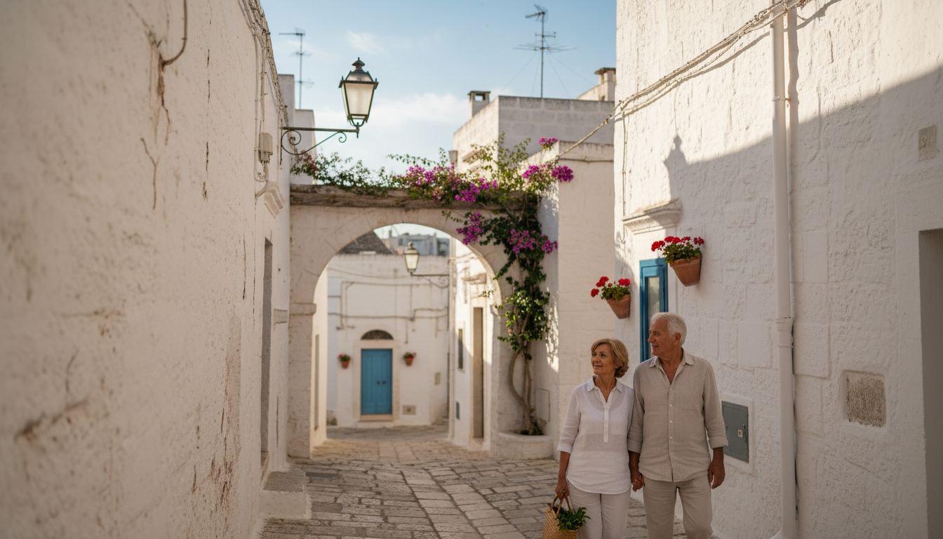 découvrez ostuni, la perle blanche des pouilles, une ville charmante aux ruelles pittoresques, panoramas à couper le souffle et une richesse culturelle unique à explorer.