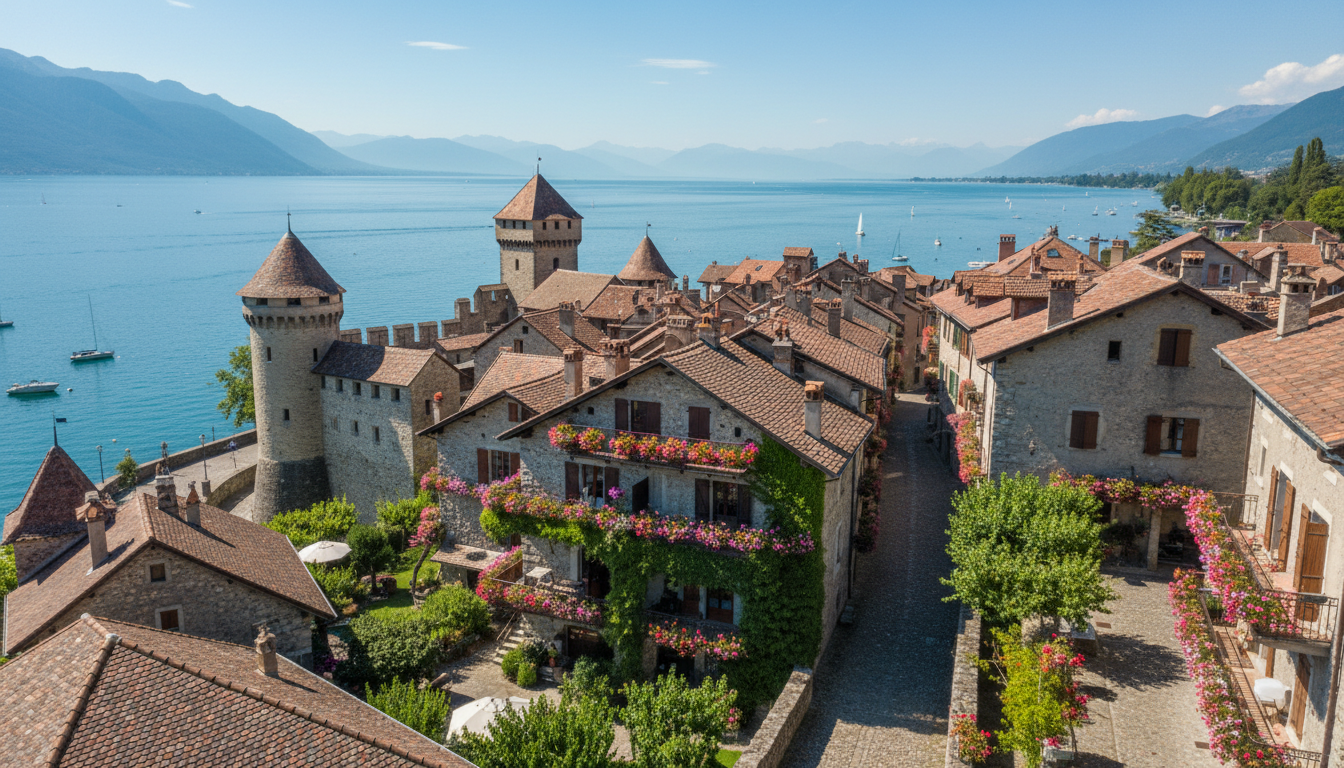 découvrez yvoire, un joyau historique situé sur les rives du lac léman, avec ses ruelles médiévales, ses jardins fleuris et son riche patrimoine culturel.