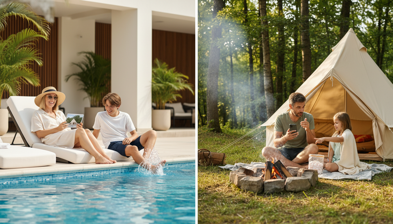 découvrez comment choisir entre hôtel et camping pour des vacances d'été en famille réussies, en fonction de vos envies, budget et confort.